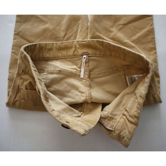 Free People OB2054758 Women Sz 4 Beige Uncut Corduroy High Time Kick Flare Pants - Picture 3 of 9